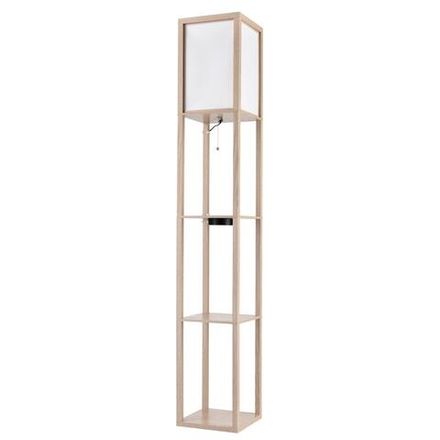 8091/1F COMFI LN25 дерево/белый, дерево/текстиль Торшер Е27 1*60W 220V PRACTIC