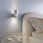 Настенный светодиодный светильник со стеклянным плафоном 40021/1 LED хром/дымчатый
