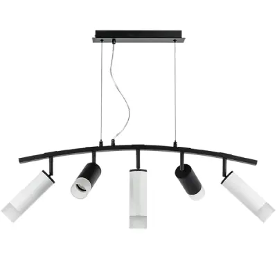 LR7353728631 Люстра RULLO 5х50W GU10 ЧЕРНЫЙ/БЕЛЫЙ (571735+214437-2+214486-3+202431-5)