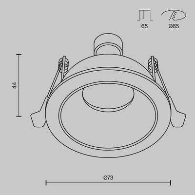 Встраиваемый светильник Share GU10 10Вт IP 54 DL126-GU10-W. TM Maytoni