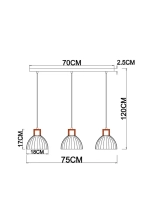 Подвесной светильник Arte lamp CAPRICE A4184SP-3BR, 3хE27