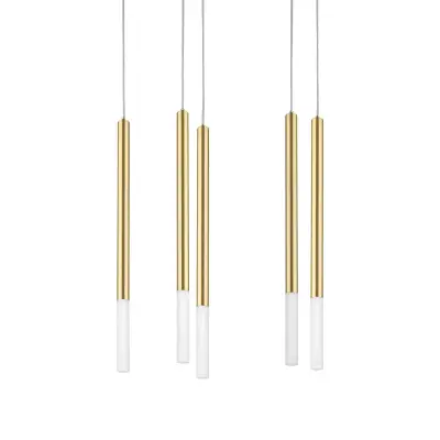 L5T747143 Люстра TUBO LED 25W 1400LM 360G ЗОЛОТО 4000K (574723+747143 (5шт)