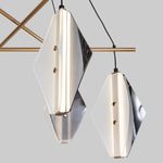 Подвесной светодиодный светильник со стеклянными плафонами 301054 LED латунь