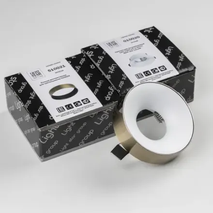 L01002021 Светильник LEVIGO MR16/HP16 БЕЛЫЙ МАТОВЫЙ/БРОНЗА (010020+510021)