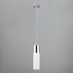 Подвесной светодиодный светильник в стиле лофт 50135/1 LED хром / белый