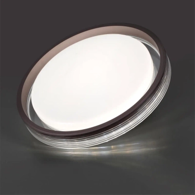 7698/DL MARON SN 148 Светильник пластик/кофе/прозрачный LED 48Вт 3000-6000K D475 IP43 пульт ДУ MEDEN