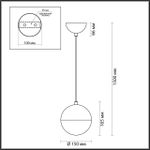 4959/1 PENDANT ODL22 345 мат.никель/металл/белый/стекло Подвес E27 1*40W PINGA