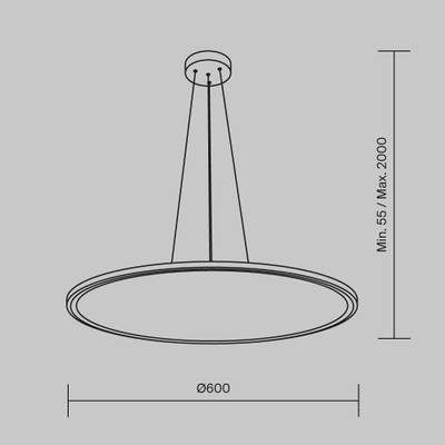 Подвесной светильник Cosmos 4000К 54Вт, MOD057PL-L54W4K. TM Maytoni