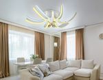 Потолочный светодиодный светильник с пультом FL146/6 WH белый 84W 3000K/6400K 620*620*170 (ПДУ РАДИО 2.4)