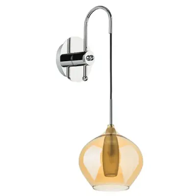 803543 Бра PENTOLA 1х25W G9 ХРОМ/ЯНТАРЬ Lightstar