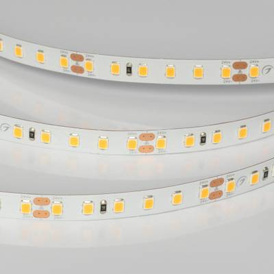 Лента UL-A120-8mm 24V Warm2400 (9.6 W/m, IP20, 5m) (Arlight, 7 лет)