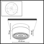 7157/6CL HIGHTECH ODL26 Настенно-потолочный светильник  дымчатый/стекло/поликарбонат IP65 LED 6W 2200/2700/3000K 220-240V RONDA