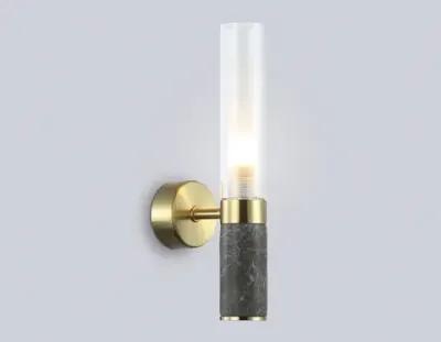Светильник настенный LH53357 GD/CL/WH золото/прозрачный/белый G9 max 40W 100*60*250