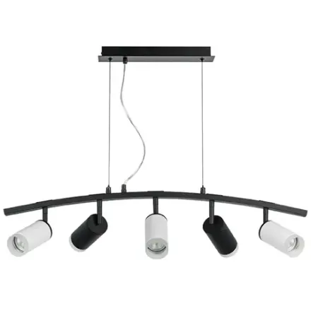 LR7353723630 Люстра RULLO 5х50W GU10 ЧЕРНЫЙ/БЕЛЫЙ (571735+214437-2+214436-3+202430-5)