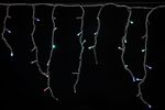 A-012R RGB светодиодная гирлянда "бахрома" 3x0.6м 140LED белый провод