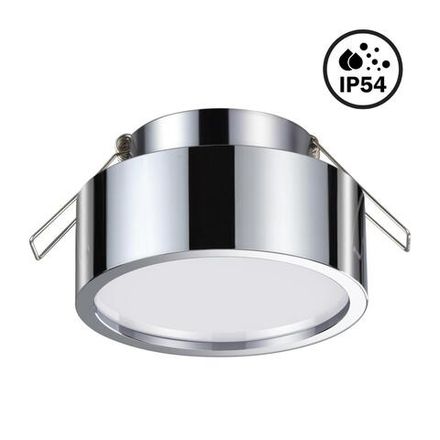 358905 SPOT NT22 337 хром Встраиваемый влагозащищенный светильник IP54 LED 4000K 10W 220V MAY
