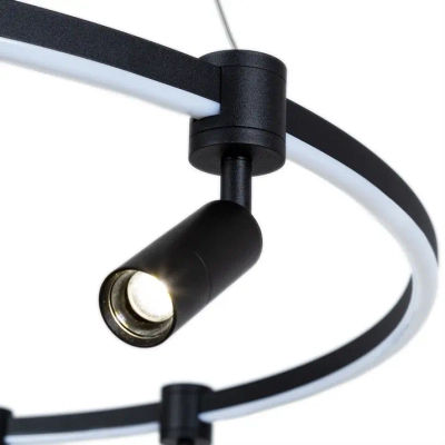 Подвесная люстра Arte Lamp RING A2186SP-1BK, 1хLED