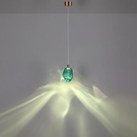 7110/4LC L-VISION ODL25 Подвесной светильник  бронзовый/бирюз. стекло/металл IP20 LED 4W 300Лм 3000K 200° 220V GEMME