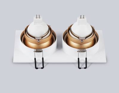 Светильник встраиваемый TN102831/2 WH/GD белый/золото GU5.3/2 178*93*50