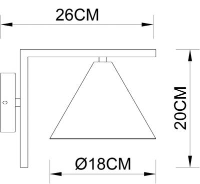 Бра Arte Lamp DAVID A7033AP-1BK, 1хE27