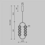 Подвесной светильник Амулет / Amulet 3000К 16Вт, MOD555PL-L11G3K. TM Maytoni