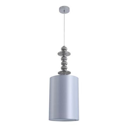 8338/1A MODERNI хром/серый, металл/стекло/текстиль Подвес E27 60W 220V ILMIRA