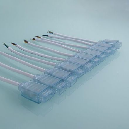 Коннектор односторонний гибкий для светодиодной ленты Premium мультибелая LS013 220V 2835 (10 шт.) PSL-09