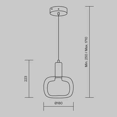 Подвесной светильник Vision E14х1, MOD411PL-01G. TM Maytoni