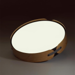 7721/100L AVRA LED SN 597 Светильник металл/пластик/белый/черный/дерево LED 100Вт 3000-6000K D600 IP20 пульт ДУ CORAGGIO