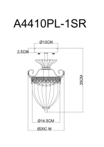 Потолочный светильник Arte Lamp SCHELENBERG A4410PL-1SR, 1хE14