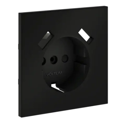 VLS000908 Накладка для розетки с заземлением и защитными шторками, с USB A+A, S70 (черный матовый). (ТМ Maytoni)