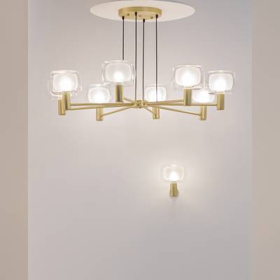 Подвесной светильник Vision E14х8, MOD411PL-08G. TM Maytoni