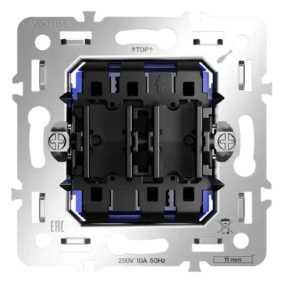 VLS0203M Механизм проходного переключателя двухклавишного 10А, S70. (ТМ Maytoni)