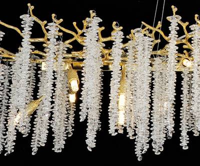 07871-150LD,33 Люстра Шанти золото w150*48 h200 G9 16*7W