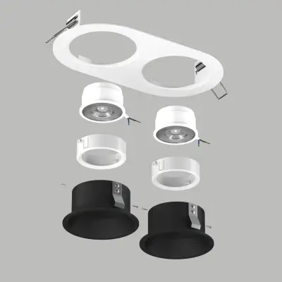 D6560707WMOD Светильник DOMINO ROUND  под LED модуль/лампу МR16 (214656+214607+214607+214006+214006)