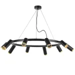 LR02037587540 Люстра RULLO 10х50W GU10 ЧЕРНЫЙ (571020+214437-5+214487-5+203440-10)