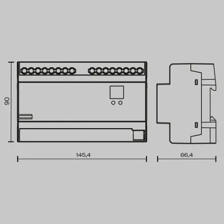 Диммер DALI DT6 четырёхканальный TRIAC 230В DIN 800Вт, 721020. TM Maytoni