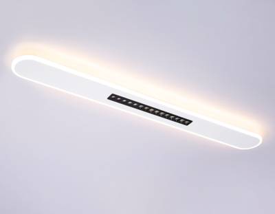 Потолочный светодиодный светильник FL51445 WH/BK белый/черный 70W 3000K-6400K+4200K 1200*125*40 (Без ПДУ)