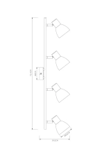 Спот Arte Lamp FALENA A3117PL-4BK, 4хE14