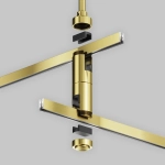 Крепление потолочное двойное Short 78мм Flarity латунь, TRA156C-D1-BS. TM Maytoni