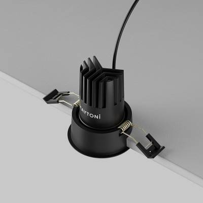 Встраиваемый светильник Dip 2700K 10Вт 50° 2,5 см, DL115-10W-2.7K-B. TM Maytoni
