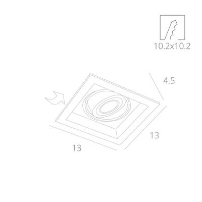 Точечный встраиваемый светильник Arte Lamp CANIS A6661PL-1BK, 1хGU10