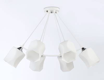 Светильник подвесной TR303159/6 WH/CH/FR белый/хром/белый матовый E27/6 max 40W D670*410