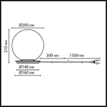 7109/1TL MIDCENT ODL26 519 светильник металл/стекло/бронза/белый IP20 E27 5W 220-240V MAGIA