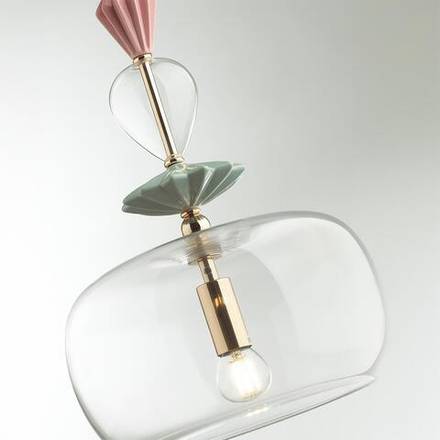 4855/1A CLASSIC ODL_EX21 137 золото/разноцветн./керамика/стекло Подвес E14 1*40W BIZET