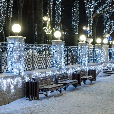 Светодиодная гирлянда ARD-EDGE-CLASSIC-2400x600-CLEAR-88LED-FLASH WHITE (230V, 6W) (Ardecoled, IP65)