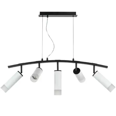 LR7353628631 Люстра RULLO 5х50W GU10 ЧЕРНЫЙ/БЕЛЫЙ (571735+214436-2+214486-3+202431-5)