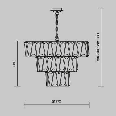Подвесной светильник Puntes E14х18, MOD043PL-18CH. TM Maytoni