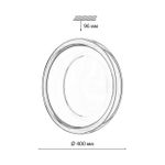 7778/DLN COLOR SN 112 Светильник пластик/белый/розовый LED 48Вт 3000/4000/6000К D400 IP43 CCT PORTMAN