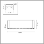 7091/21CL HIGHTECH ODL25 335 Потолочный светильник белый/металл/акрил IP20 LED 13W 988Лм 3000K 220V SMALL